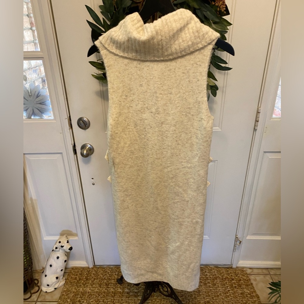 Kaisely Cowl Neck Sweater Vest Longline M - Picture 2 of 8